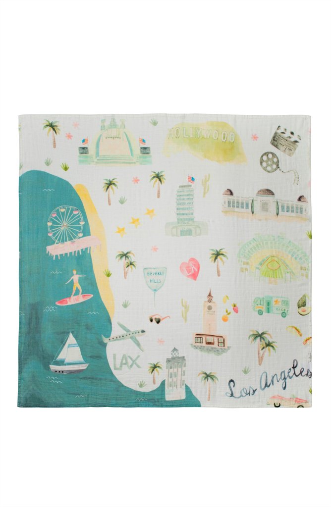 Loulou Lollipop Los Angeles Muslin Quilt Blanket