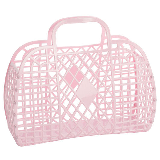 Sun Jellies Large Retro Basket in Pink
