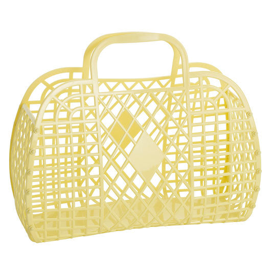 Sun Jellies Large Retro Basket in Yellow