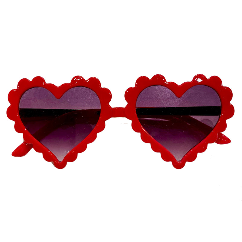 Sunnies for Sloane Red Scalloped Amor Sunnies