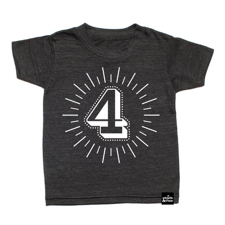Whistle &amp; Flute Milestone Number T-Shirt No. 4