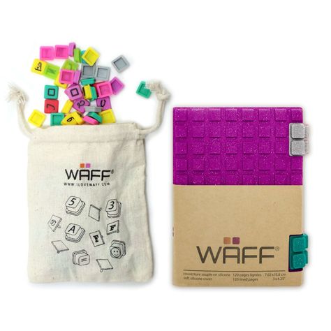 WAFF Mini Glitter Journal Combo Kit in Fuchsia