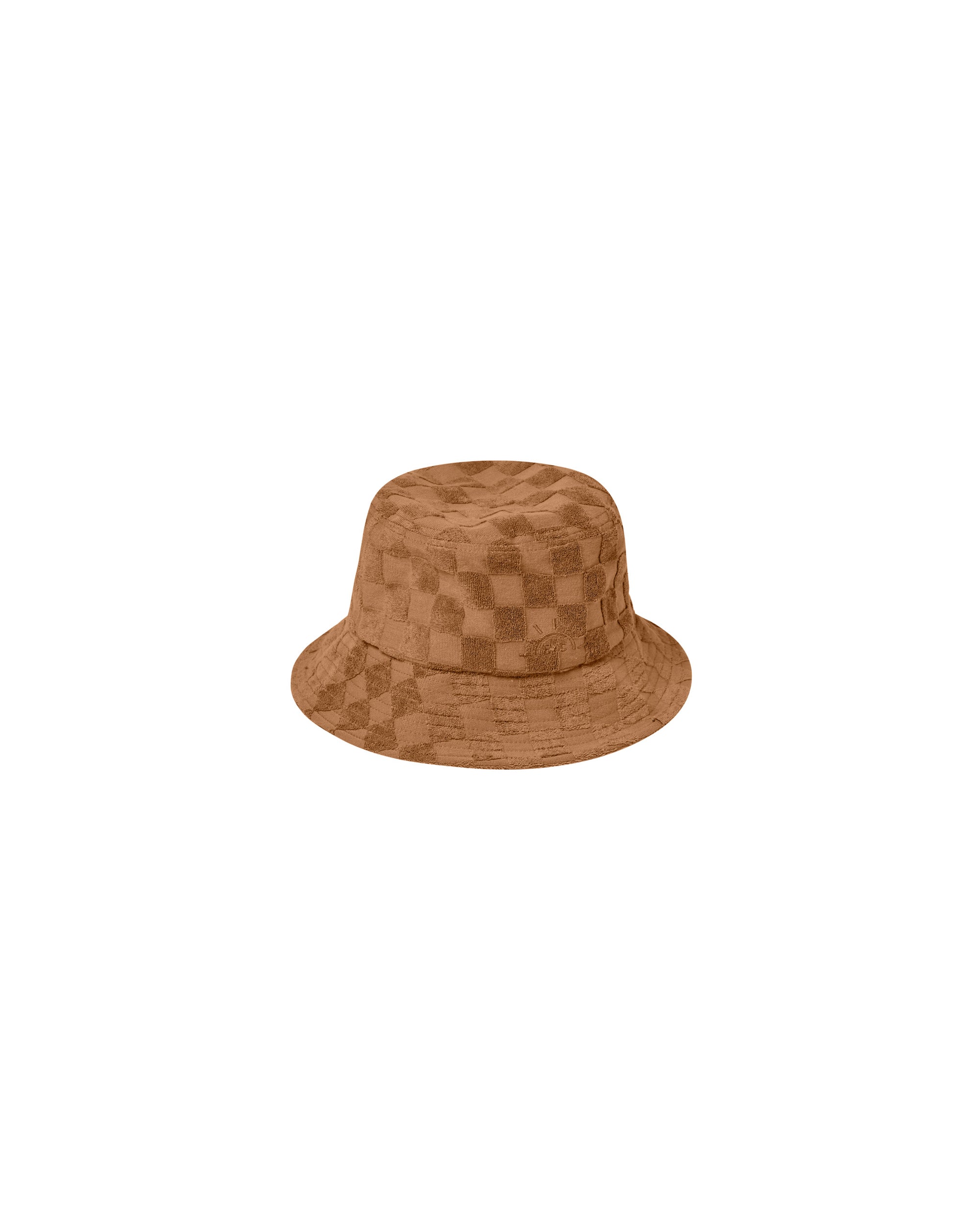 kids bucket hat in camel check