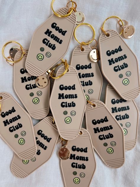 Sun Peony Coconut Good Moms Club Keychain