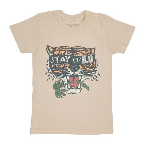 Tiny Whales, Easy Tiger T-Shirt in Black