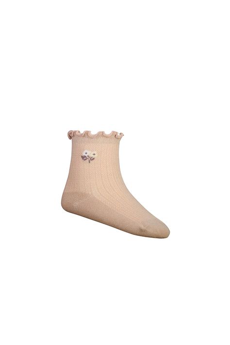 dusty rose pink ruffle socks girls