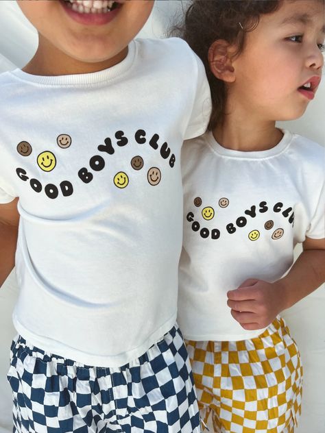 Sun Peony Coconut Good Boys Club Tee in Wave Design