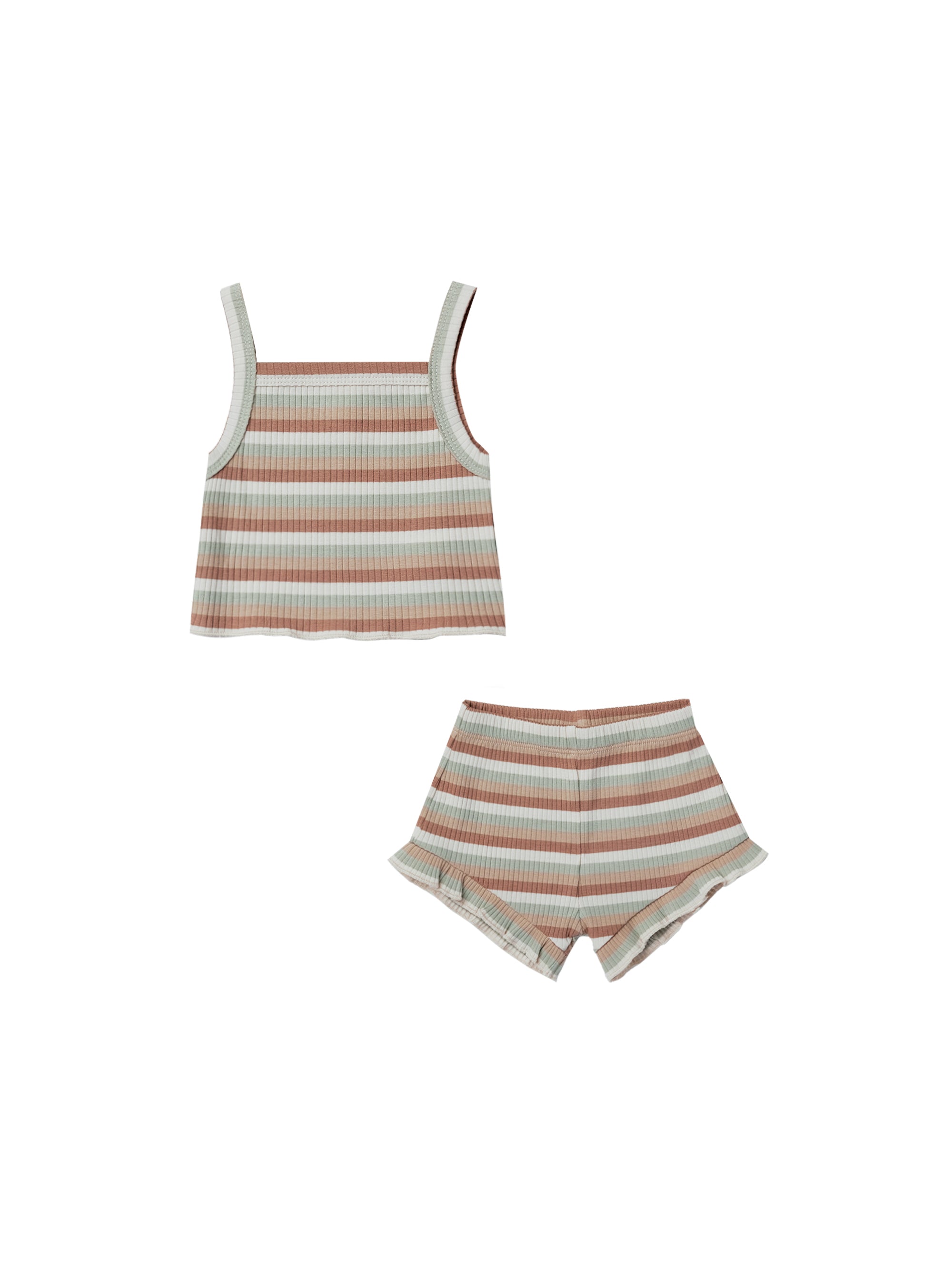 Quincy Mae | Evie Tank and Shortie Set | Summer Stripes