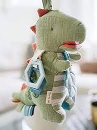 Itzy Ritzy Bitzy Bespoke Link & Love Activity Plush with Teether Toy- Dino