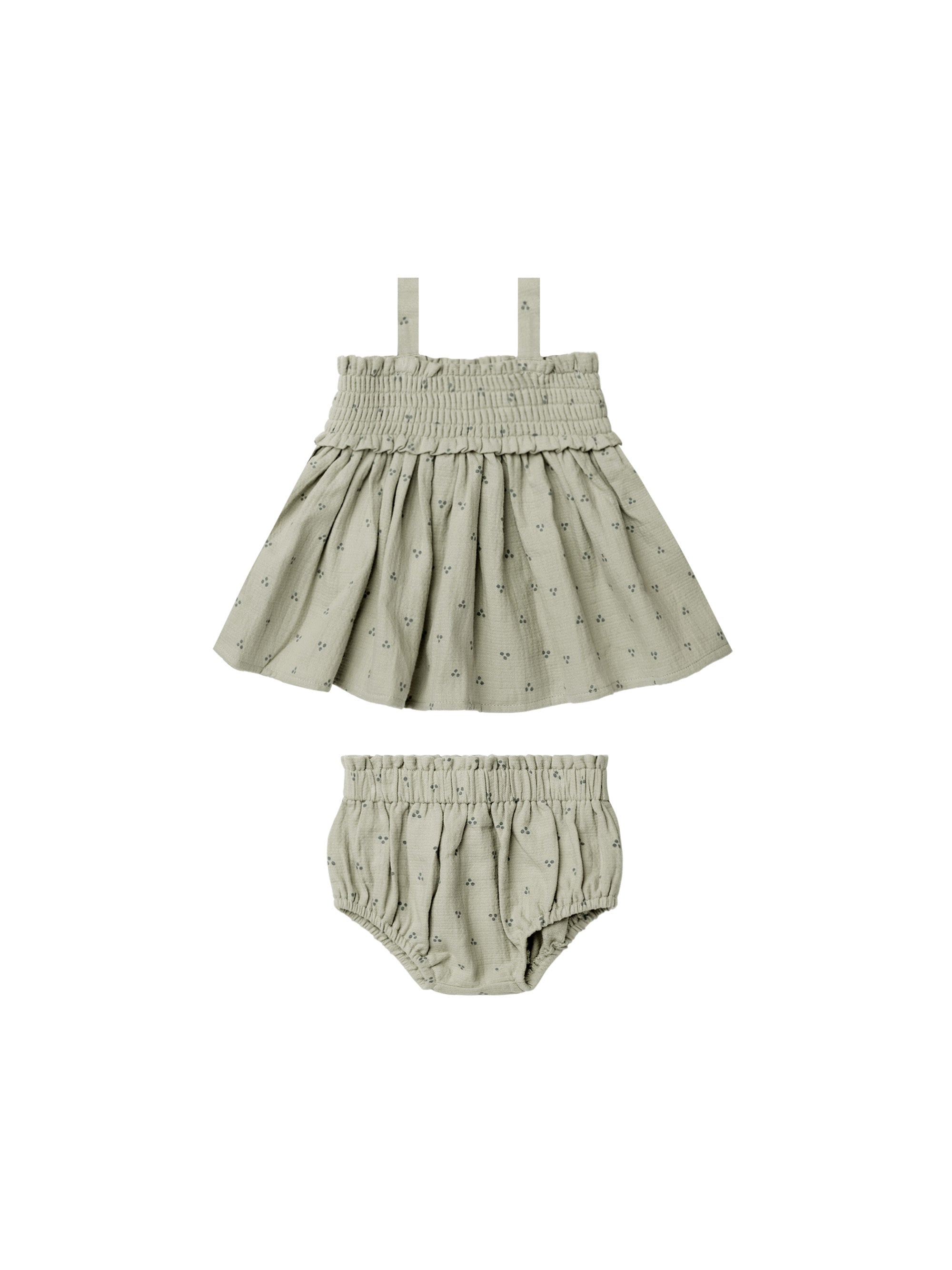 Quincy Mae | Mae Smocked Top + Bloomer Set | Dotty