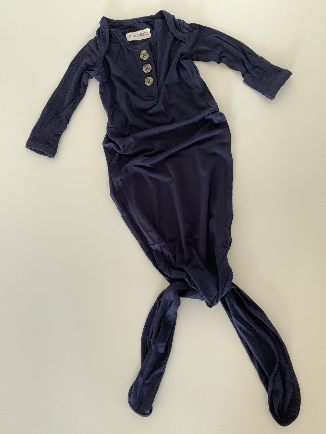 Rowan &amp; Co Knotted Sleep Gown in Navy