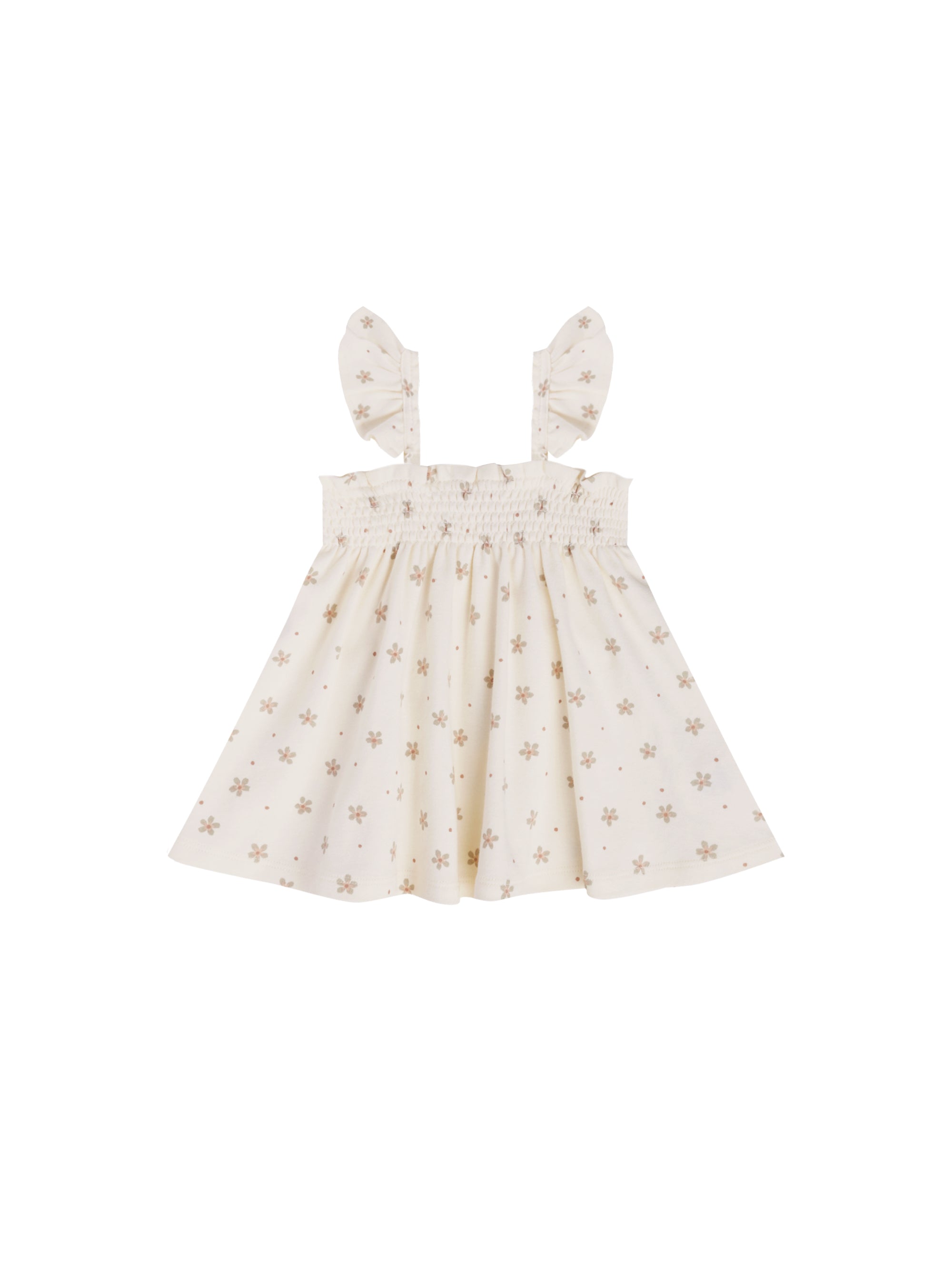 Quincy Mae | Smocked Jersey Dress | Dotty Floral