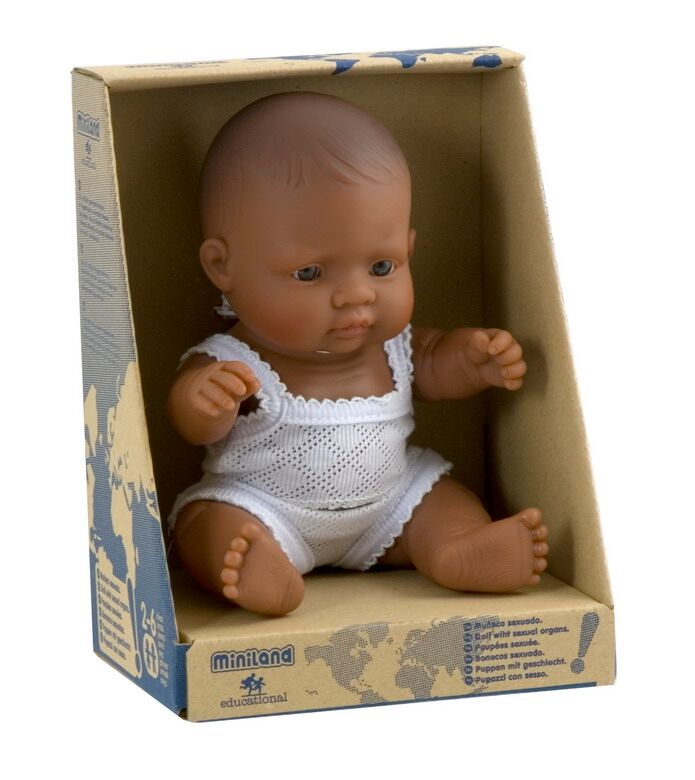 Miniland Newborn Baby Doll Hispanic Girl | Sweet Threads